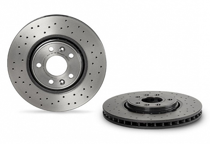 Brembo discs with Drilled holes.